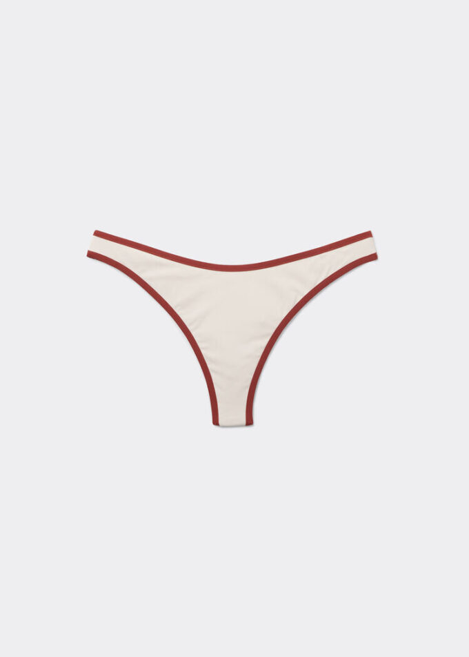 Brazilian Swimsuit Bottom Bicolor Piping Brazilian Swimsuit Bottom Bicolor Piping