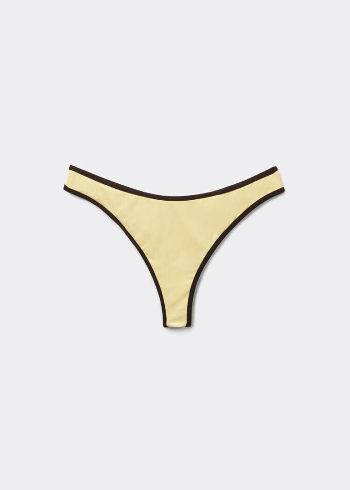 Brazilian Swimsuit Bottom Bicolor Piping Brazilian Swimsuit Bottom Bicolor Piping