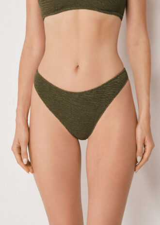 Brazilian Swimsuit Bottoms Crinkle Waves