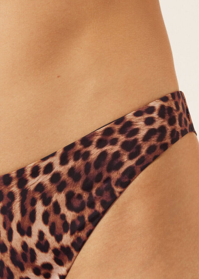 Brown Animalier Brazilian Swimsuit Bottoms Brown Animalier Brazilian Swimsuit Bottoms