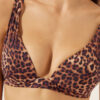 Brown Animalier Graduated Padded Triangle Swimsuit