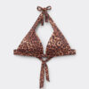 Brown Animalier Graduated Padded Triangle Swimsuit
