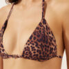 Brown Animalier Triangle Swimsuit Top
