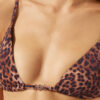Brown Animalier Triangle Swimsuit Top