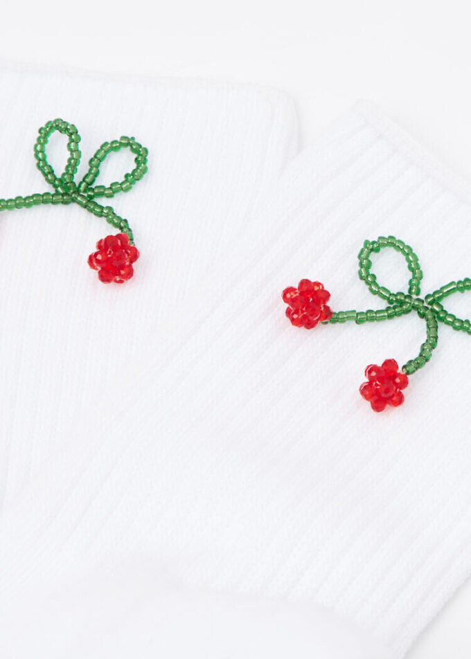 Cherry Appliqué Socks Cherry Appliqué Socks