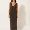 Crocheted Lamé Maxi Dress