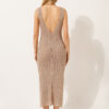 Crocheted Lamé Maxi Dress