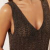 Crocheted Lamé Maxi Dress