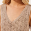 Crocheted Lamé Maxi Dress