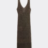Crocheted Lamé Maxi Dress