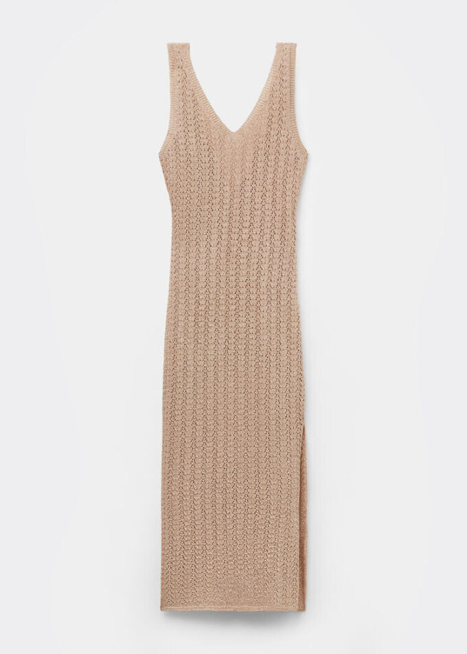 Crocheted Lamé Maxi Dress