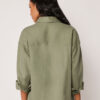Cropped Linen and Viscose Shirt