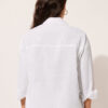Cropped Linen and Viscose Shirt