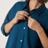 Cropped Linen and Viscose Shirt