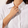 Cropped Linen and Viscose Shirt