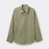 Cropped Linen and Viscose Shirt
