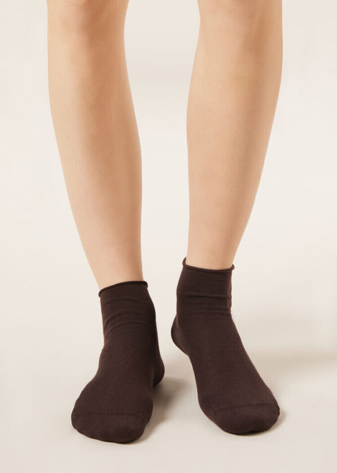 Cuffless Short Socks in Cotton Cuffless Short Socks in Cotton