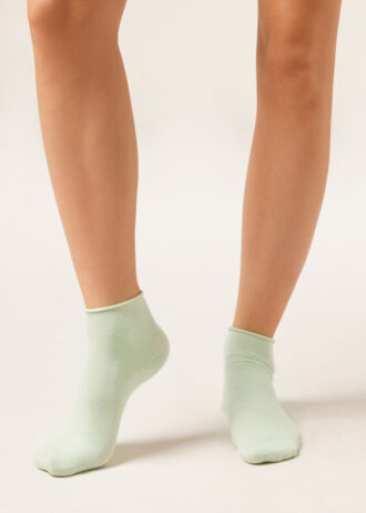 Cuffless Short Socks in Cotton