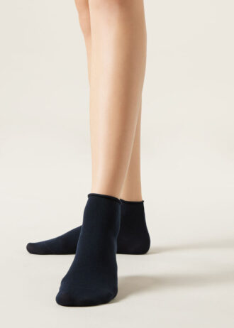 Cuffless Short Socks in Cotton