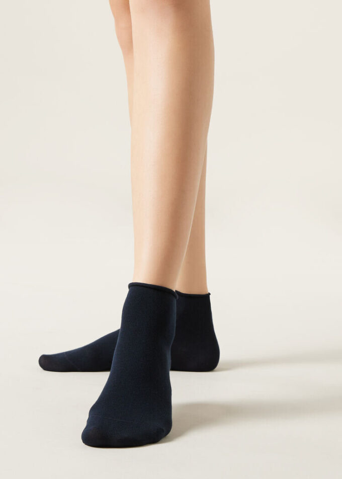 Cuffless Short Socks in Cotton Cuffless Short Socks in Cotton