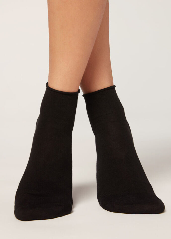 Cuffless Short Socks in Cotton Cuffless Short Socks in Cotton