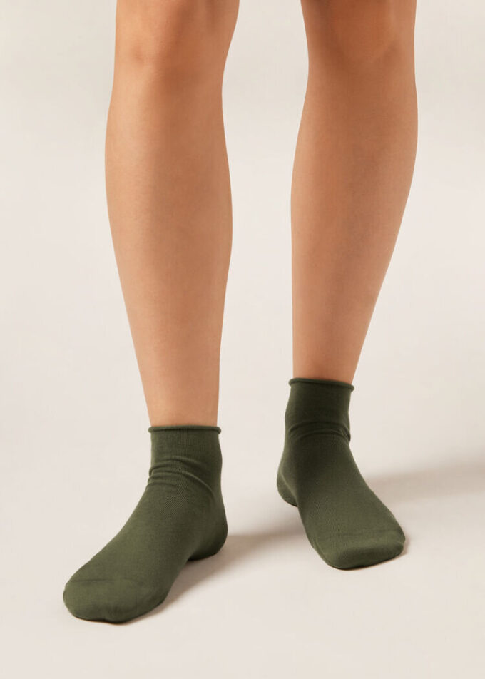 Cuffless Short Socks in Cotton Cuffless Short Socks in Cotton