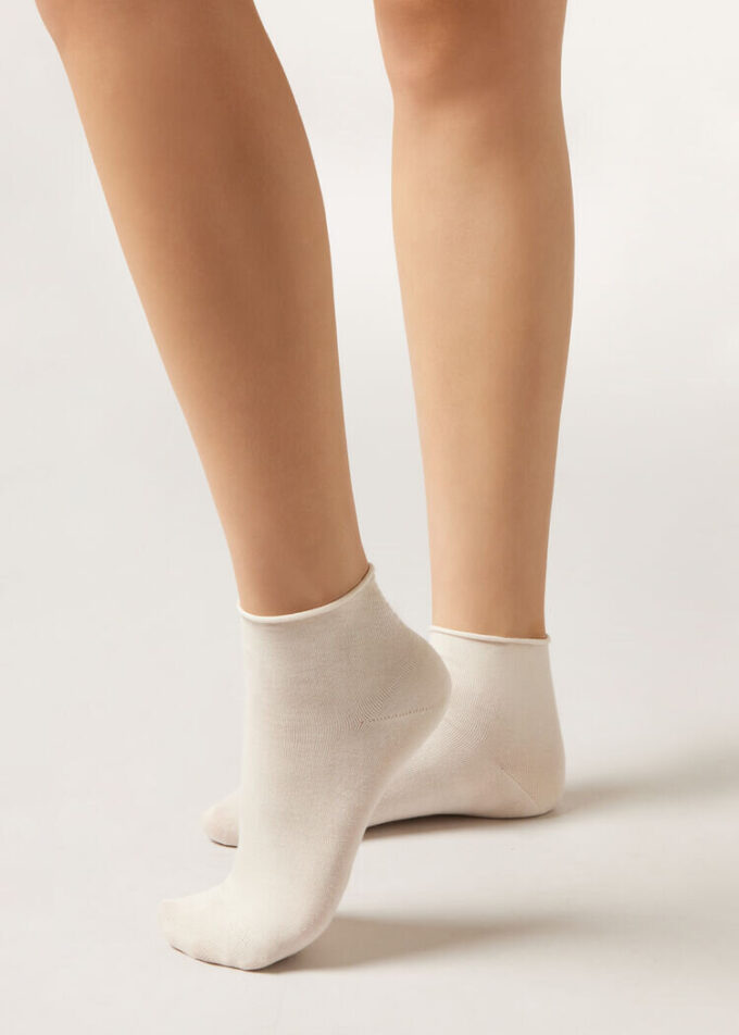 Cuffless Short Socks in Cotton Cuffless Short Socks in Cotton