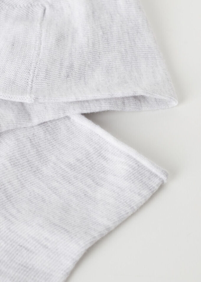 Cuffless Short Socks in Cotton