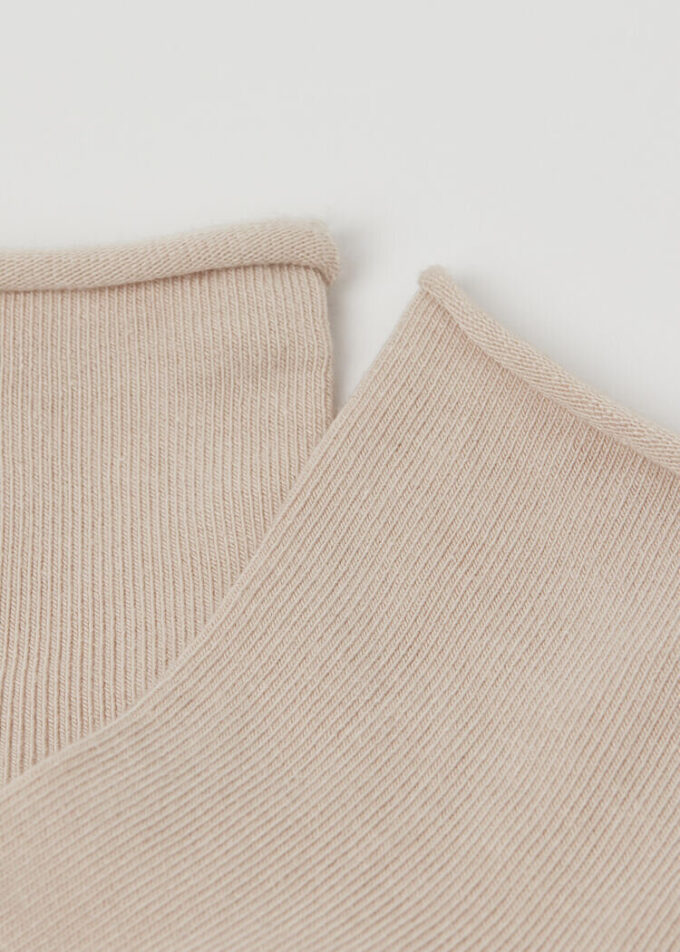 Cuffless Short Socks in Cotton