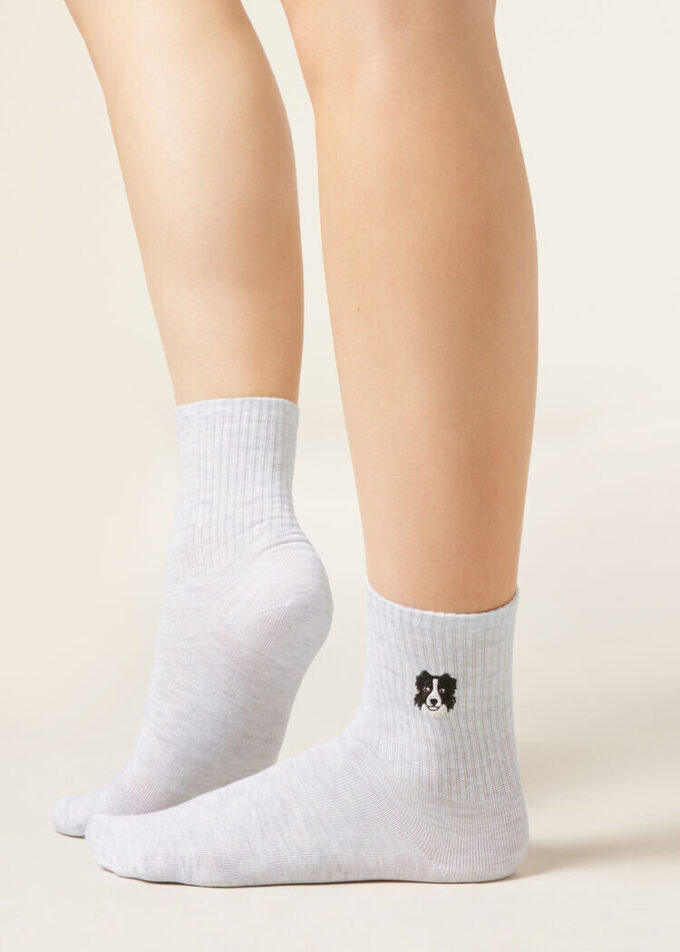 Dogs Embroidered Socks Dogs Embroidered Socks