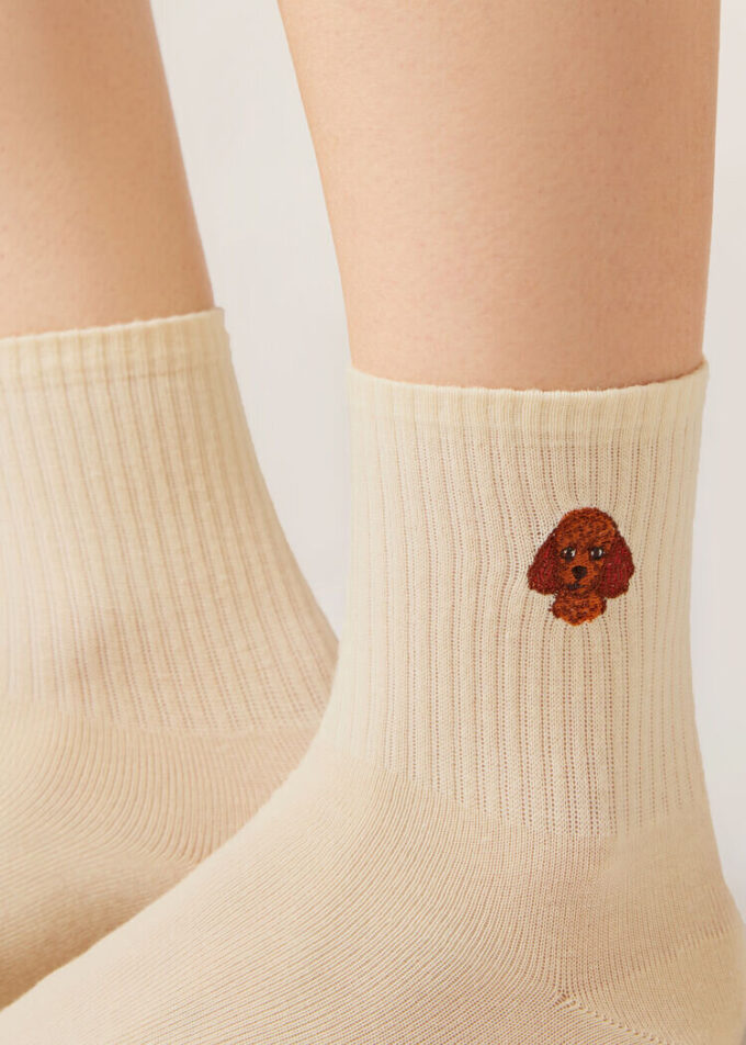 Dogs Embroidered Socks Dogs Embroidered Socks