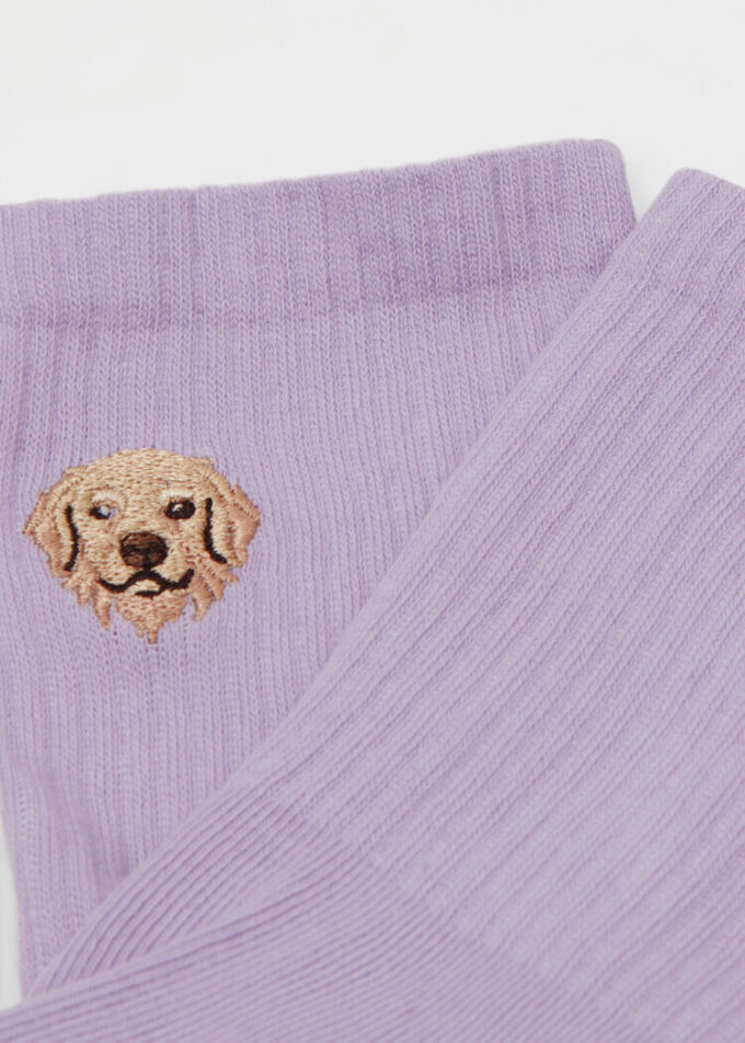 Dogs Embroidered Socks Dogs Embroidered Socks