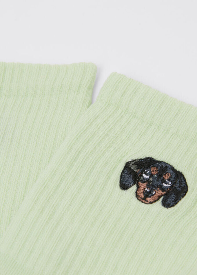 Dogs Embroidered Socks Dogs Embroidered Socks