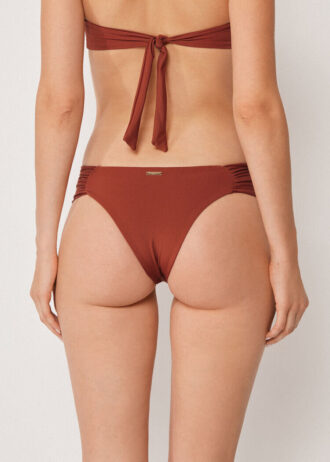 Draped Brazilian Swimsuit Bottom Premium Fit