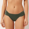 Draped Brazilian Swimsuit Bottom Shiny Satin Draped Brazilian Swimsuit Bottom Shiny Satin