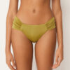 Draped Brazilian Swimsuit Bottom Shiny Satin Draped Brazilian Swimsuit Bottom Shiny Satin