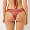 Draped Brazilian Swimsuit Bottom Shiny Satin Draped Brazilian Swimsuit Bottom Shiny Satin