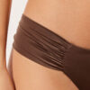 Draped Brazilian Swimsuit Bottom Shiny Satin Draped Brazilian Swimsuit Bottom Shiny Satin
