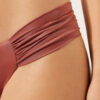 Draped Brazilian Swimsuit Bottom Shiny Satin Draped Brazilian Swimsuit Bottom Shiny Satin