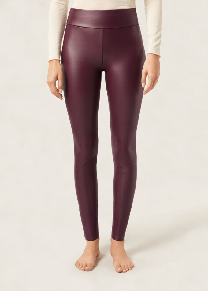 Faux Leather Thermal Leggings Faux Leather Thermal Leggings