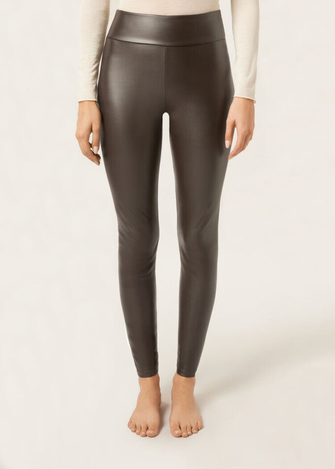 Faux Leather Thermal Leggings Faux Leather Thermal Leggings