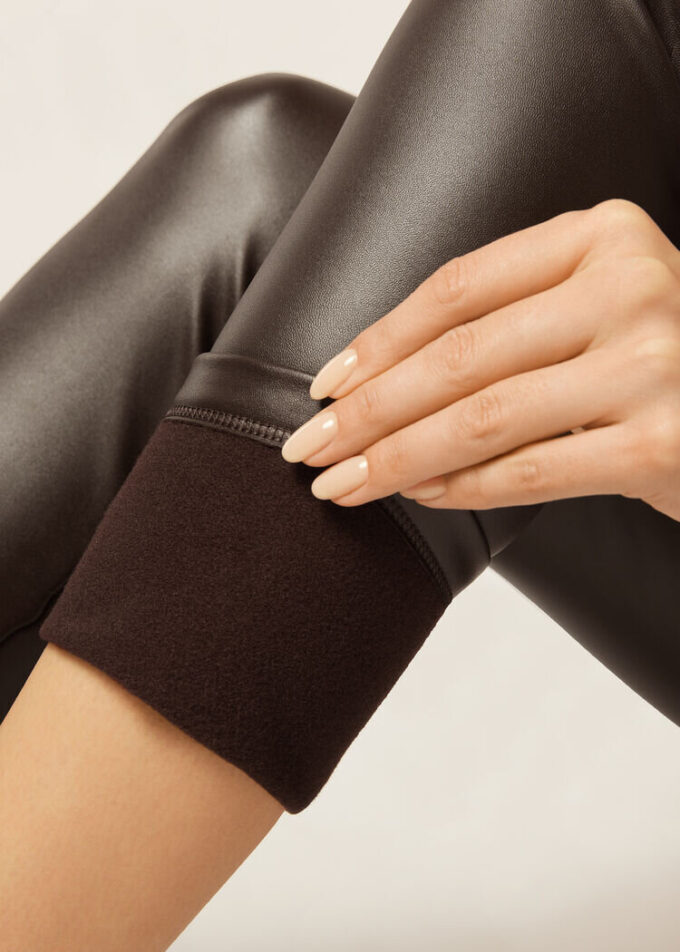 Faux Leather Thermal Leggings Faux Leather Thermal Leggings