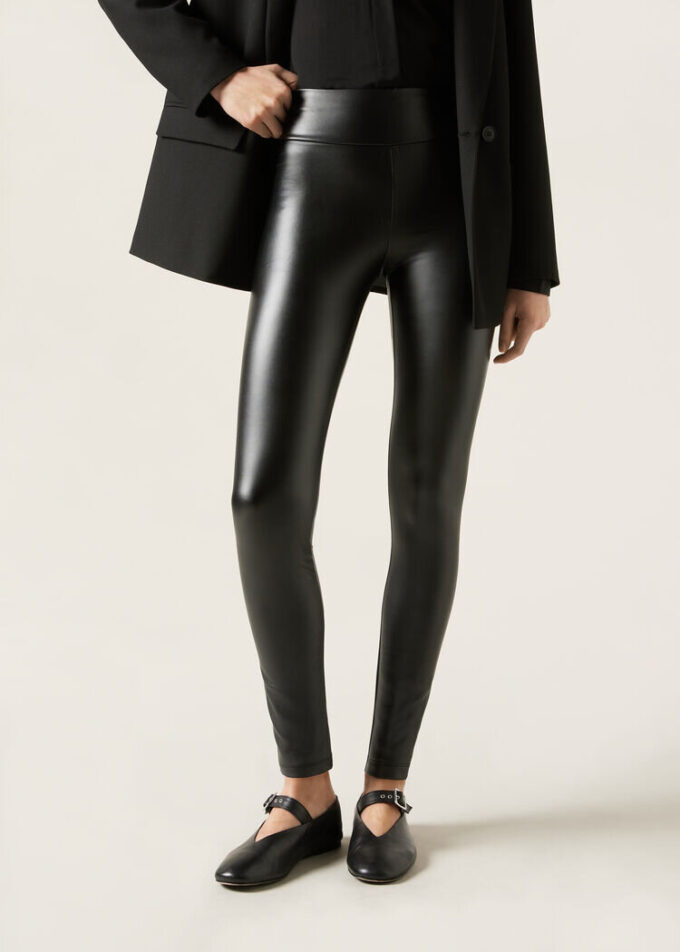 Faux Leather Thermal Leggings Faux Leather Thermal Leggings