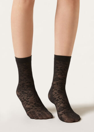 Floral Motif Socks Floral Motif Socks