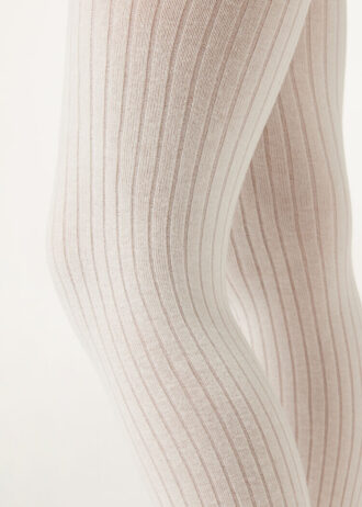 Girls’ Ribbed Cotton Tights