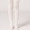 Girls’ Ribbed Cotton Tights with Bow Girls’ Ribbed Cotton Tights with Bow