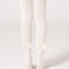 Girls’ Ribbed Cotton Tights with Bow Girls’ Ribbed Cotton Tights with Bow