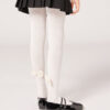 Girls’ Ribbed Cotton Tights with Bow Girls’ Ribbed Cotton Tights with Bow