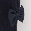 Girls’ Ribbed Cotton Tights with Bow