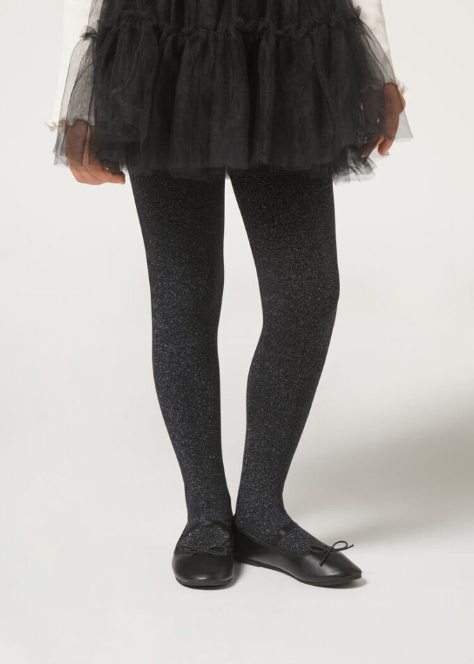 Girls Thermal Tights with Glitter